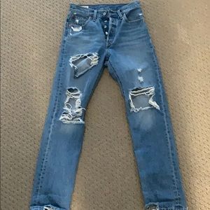 Levi’s ripped jeans!